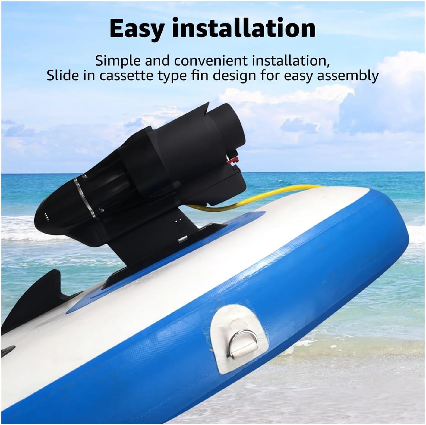 Electric Paddleboard Fin for Sup with Battery Underwater Thruster for Kayak Fishing, Paddle Propeller Float Tube Motor DC 12V 24V for Inflatable,Paddle Boards,Fishing Boats