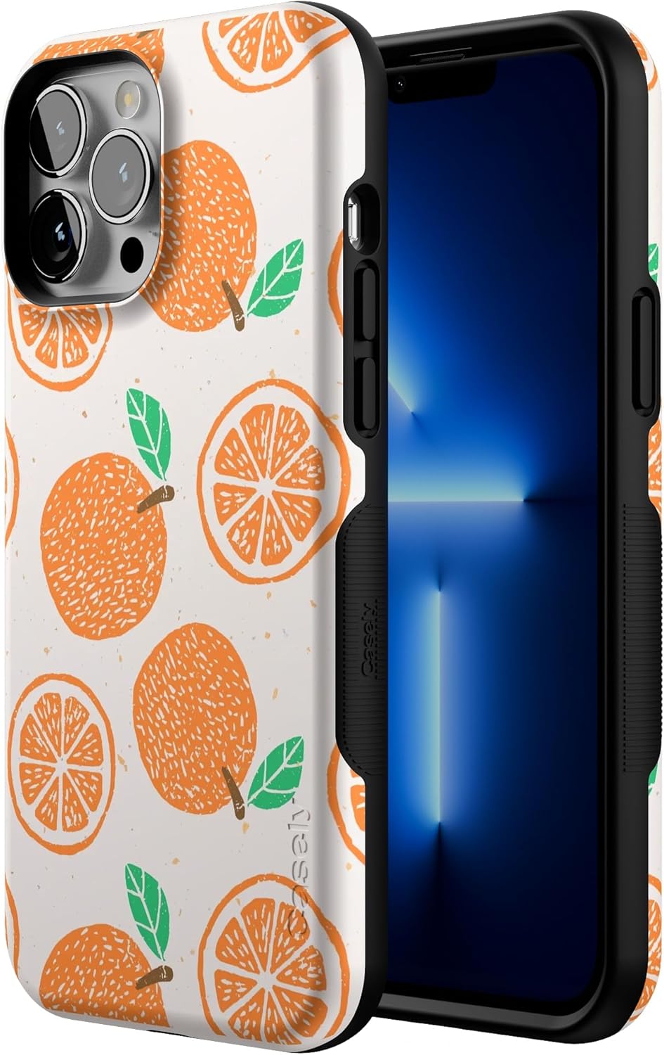 Casely iPhone 13 Pro Max Case | Main Squeeze | Orange Stamped | Bold Protective Design | Compatible with MagSafe