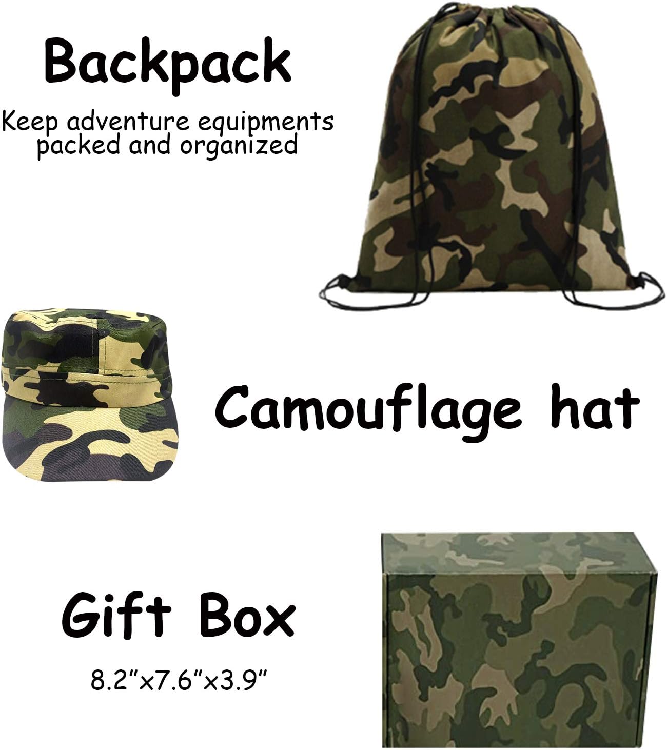 Outdoor Adventure Set for Kids Boys and Girls Camping Exploration Toys and Backyard Safari Hunting Survival Explorer Gear for Kids : Toys & Games