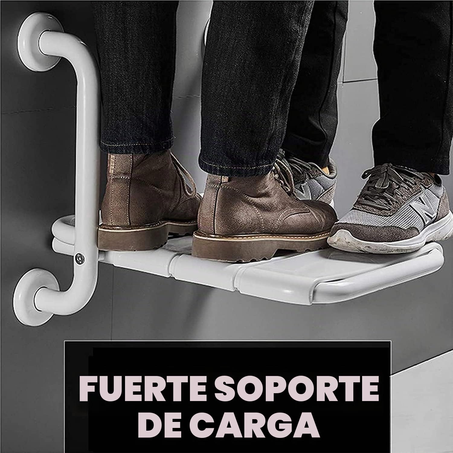 Asiento de Ducha abatible, Taburete de Ducha montado en la Pared para Minusválidos Silla Ducha Mayores Soporta hasta 150 kg para Personas Mayores y discapacitadas