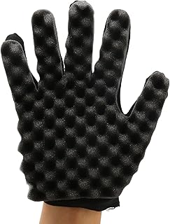 قفازات اسفنجية لتمويج الشعر اسفنجة سحرية للشعر المجعد بنمط ضفائر افريقية لفائف المموج مجعدة