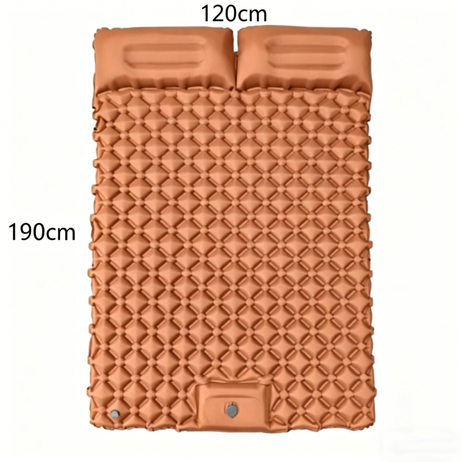 Générique Tapis de Camping Gonflable Double Couche Ultra léger 190x120cm Tapis de Camping Auto - Gonflable Coussin d'air Portable étanche Compact 33x17cm pour Camping, Plage, Tente (Gris foncé)