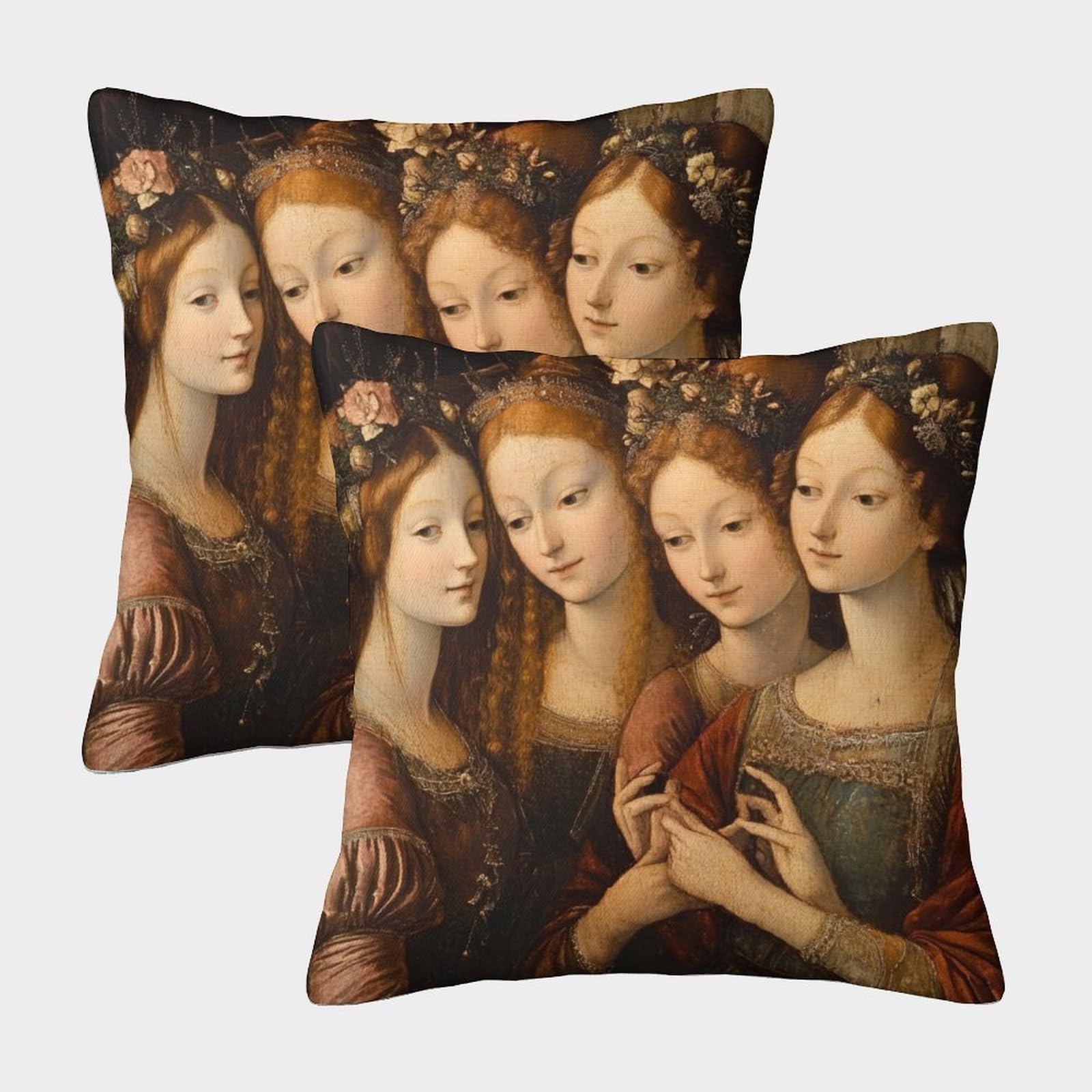 kaiyun 2 Pack Classical Art, Renaissance Pillow Case 45x45cm 3D Printing Figure Composition Cushion Cover,home Decoration Sofa Cushion