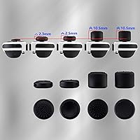 Vista 3 de eXtremeRate 4 pares de fundas negras de silicona antideslizante de longitud extendida para Nintendo Switch y Switch OLED Joy-con Controller, tapas