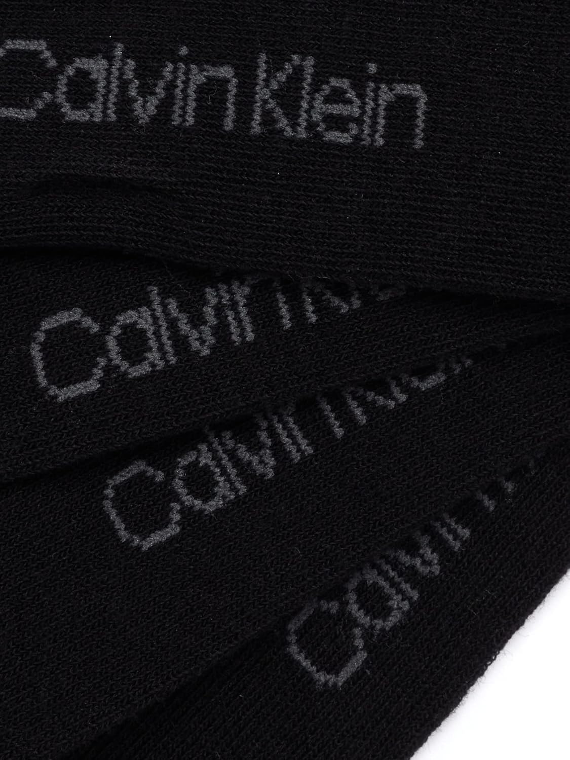 Calvin Klein Men's Crew Socks - 4 Pack Lightweight Combed Cotton Blend Dress Socks - Breathable Socks for Men (7-12) 7-12 Black image 5 of 7 B08DW6BNV5