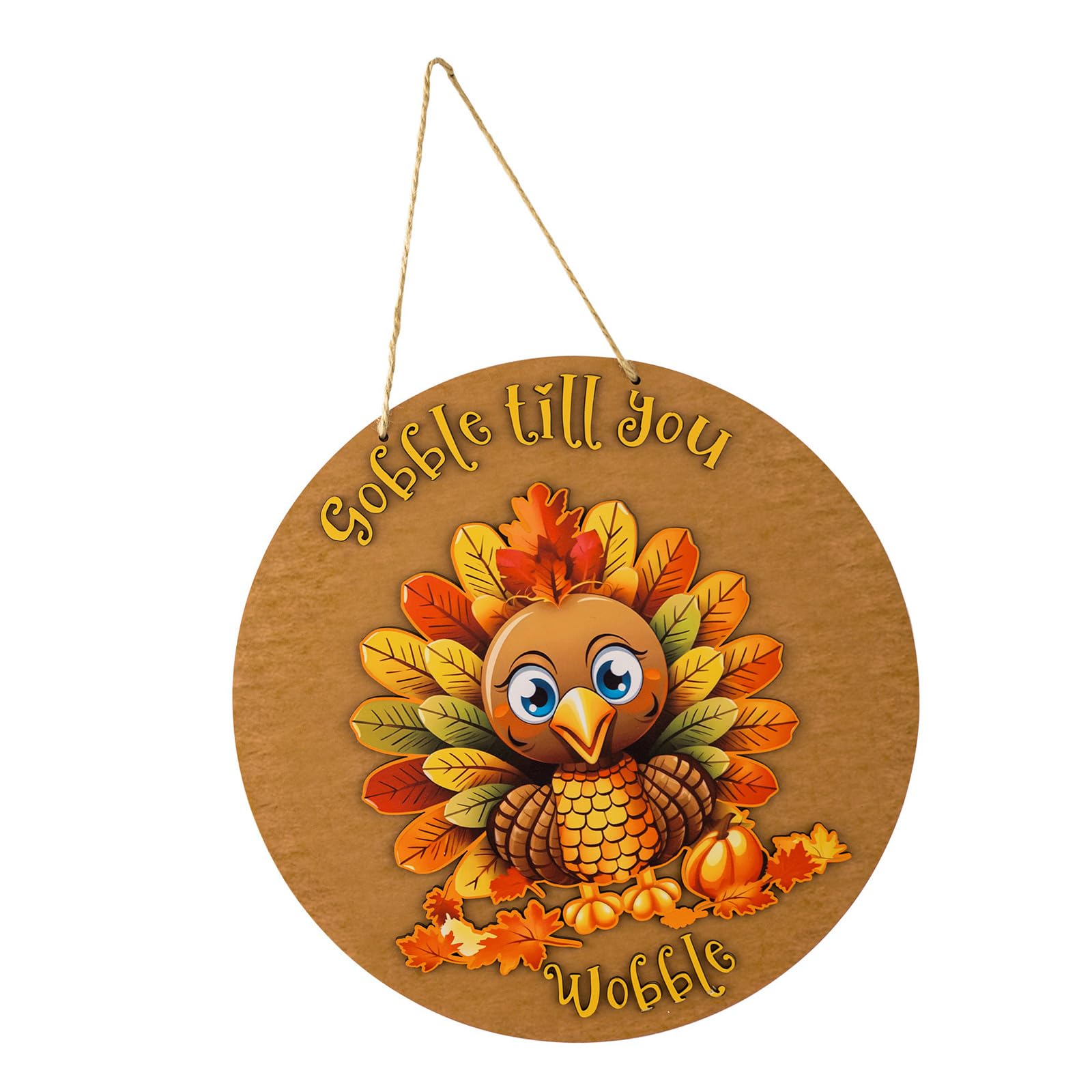Elnwnnkc Harvest Themed Turkey Front Door Sign Seasonal Plywood Decoration for Entryway Stylish Thanksgiving Party Supplies Entryway Turkey Display