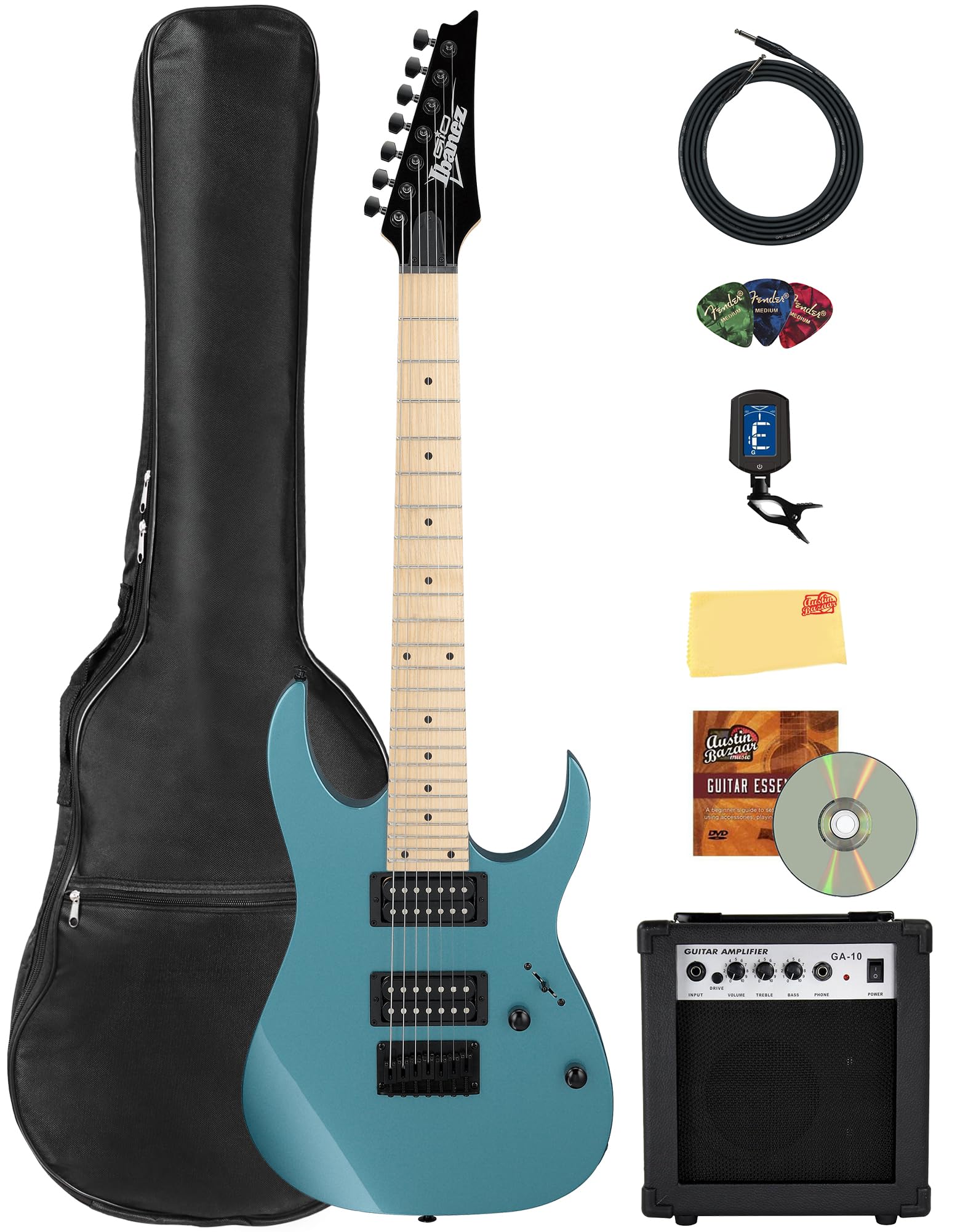 Amazon.com: Ibanez GRG7221M RG Gio 7-String Electric Guitar