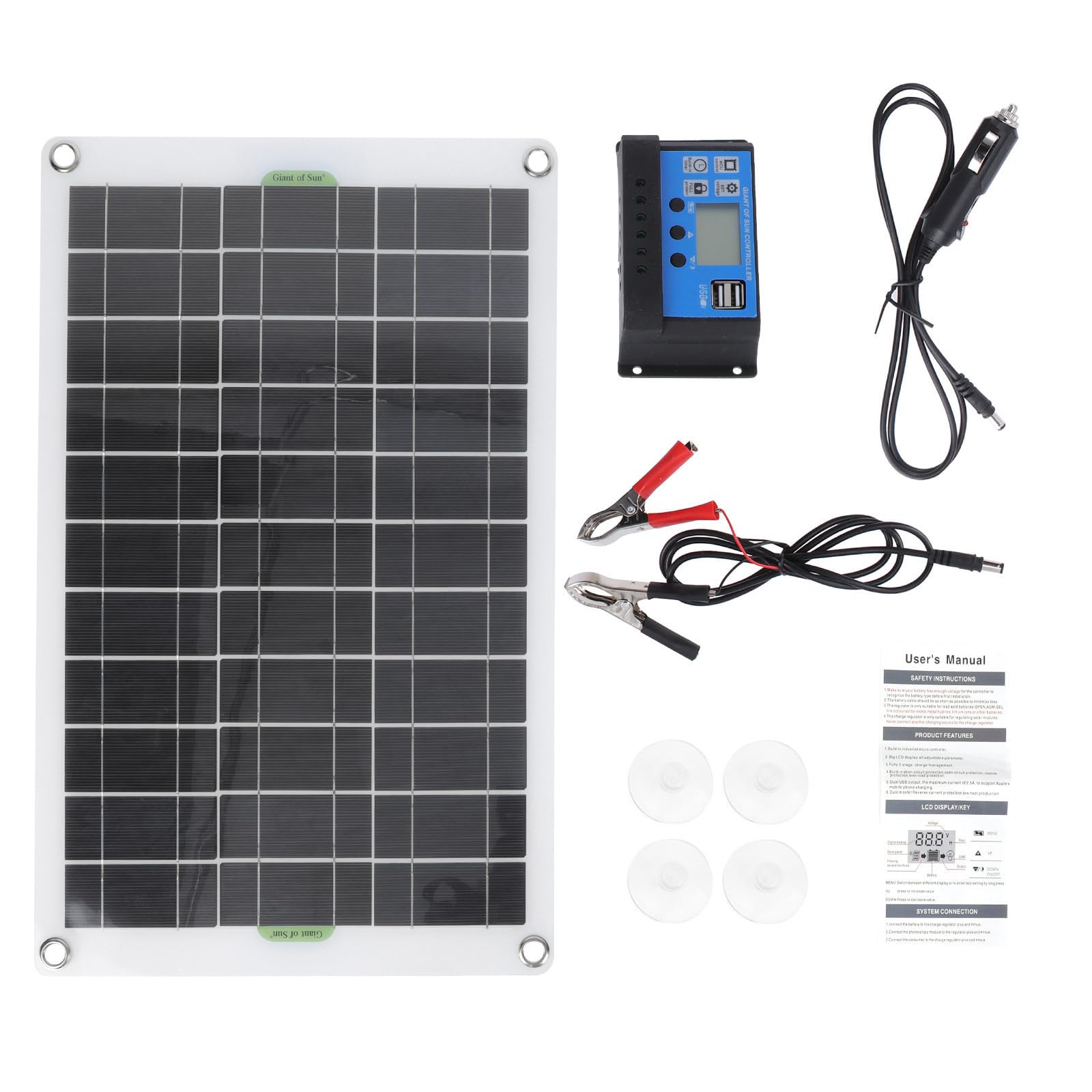 Kit Pannello Solare per Ricarica in Polietilene 36 Celle 20w