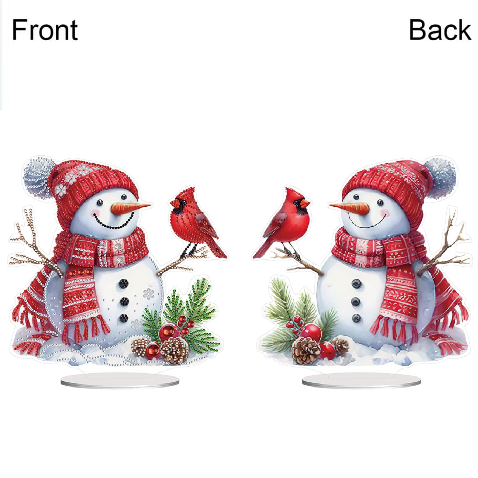 DoxQcs DIY Diamond Art Christmas Ornaments – 3-Piece Kit For Adults, Double-Sided Pattern 2 thumbnail image