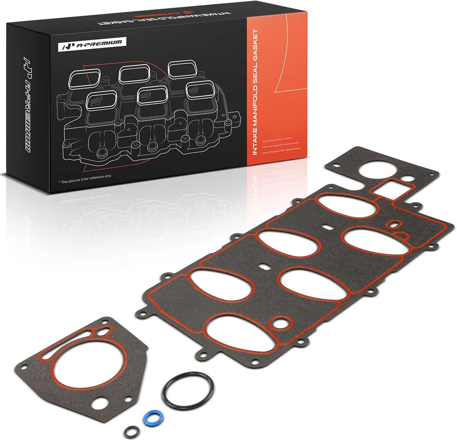 A-Premium Upper Fuel Injection Plenum Gasket Set Compatible with Chevrolet Camaro & Pontiac Firebird, 1995-2002, 3.8L