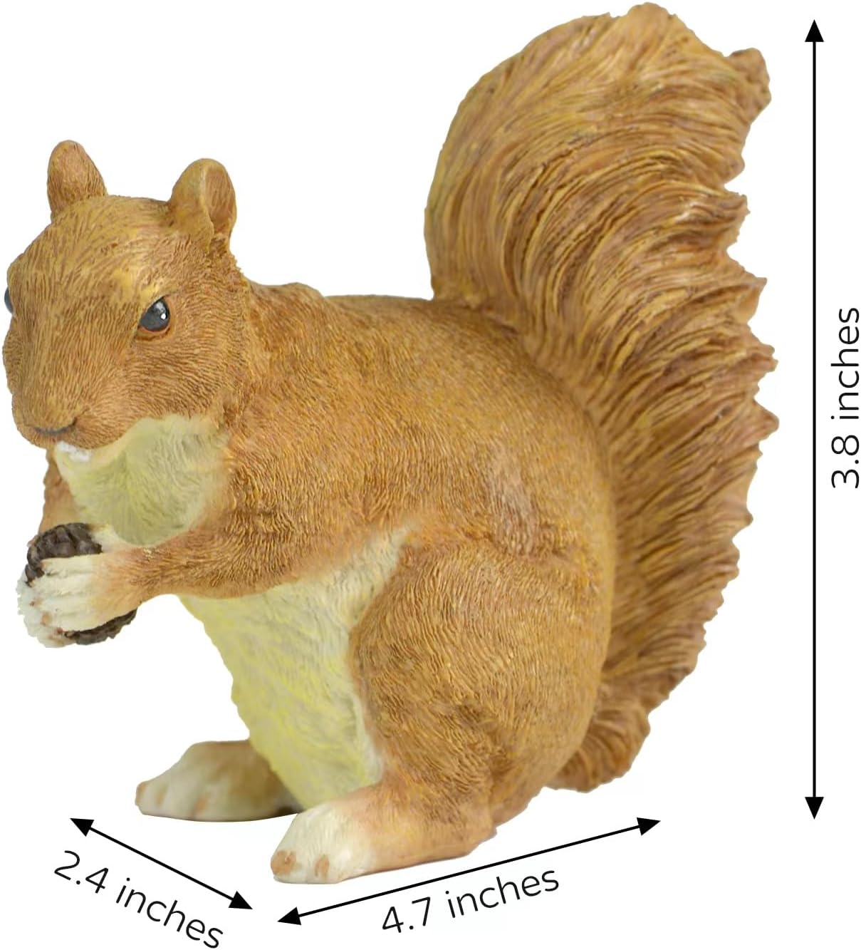 Squirrel Figurine – Versatile Resin Sculpture for Home & Garden – Indoor/Outdoor Wildlife Decor with Pine Cone - Image 5