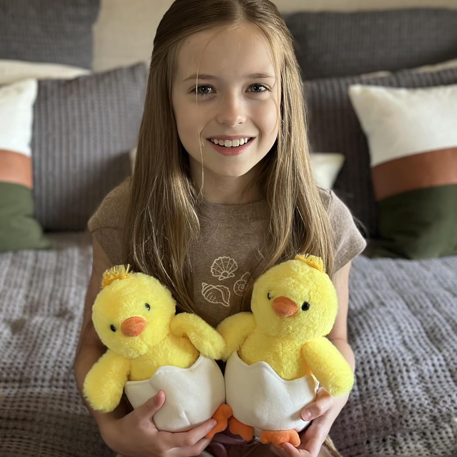 MaoGoLan 4Pcs Easter Stuffed Animals Bulk for Kids, 10 inch Floppy Bunny Stuffed Animals Plush Chick Toys Party Favors Birthday Decorations Girls Easter Gift Basket Stuffers