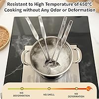 Vista 4 de Newness 4 Pcs Cooking Utensils Set, 304 Stainless Steel Kitchen Utensils Set, Metal Kitchen Accessories, Include Soup Ladle, Slotted Skimmer Spoon