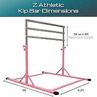 Vista 4 de Z Athletic Kip Bar and Folding Gymnastics Mat, 4 Ft x 8 Ft x 2 In