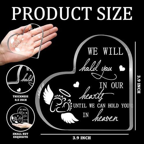 Miniatura 8 de Letrero con texto en inglés Those We Love Don't Go Away, regalos de condolencias, regalos conmemorativos de duelo acrílico, recuerdo floral de