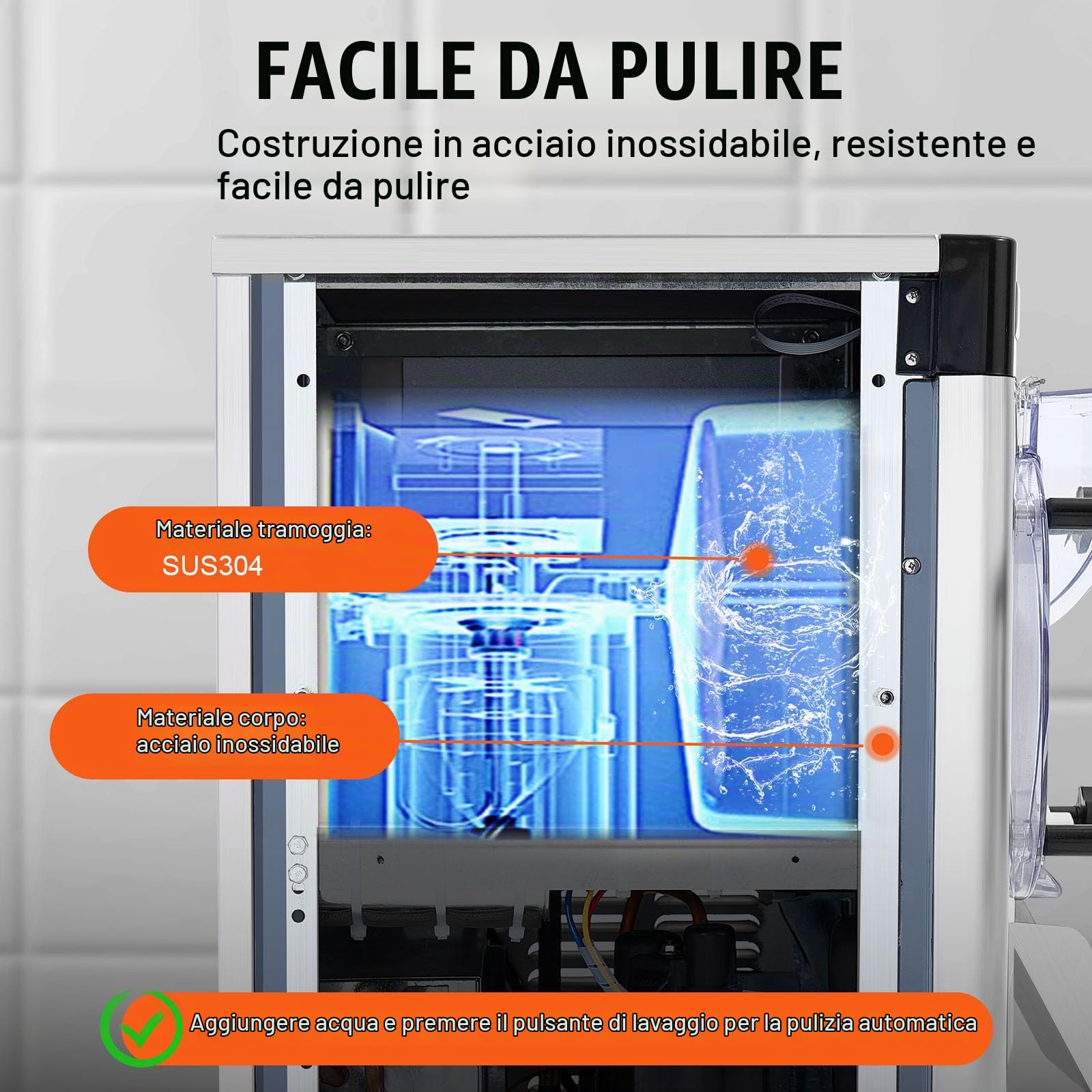 VEVOR Macchina per Gelato Commerciale, Uscita 12 L/H, Macchina per Gelato Duro da Banco Monogusto 1295 W, Cilindro in Acciaio Inox 4,5 L, Pannello LED, per Snack-Ristoranti Bar