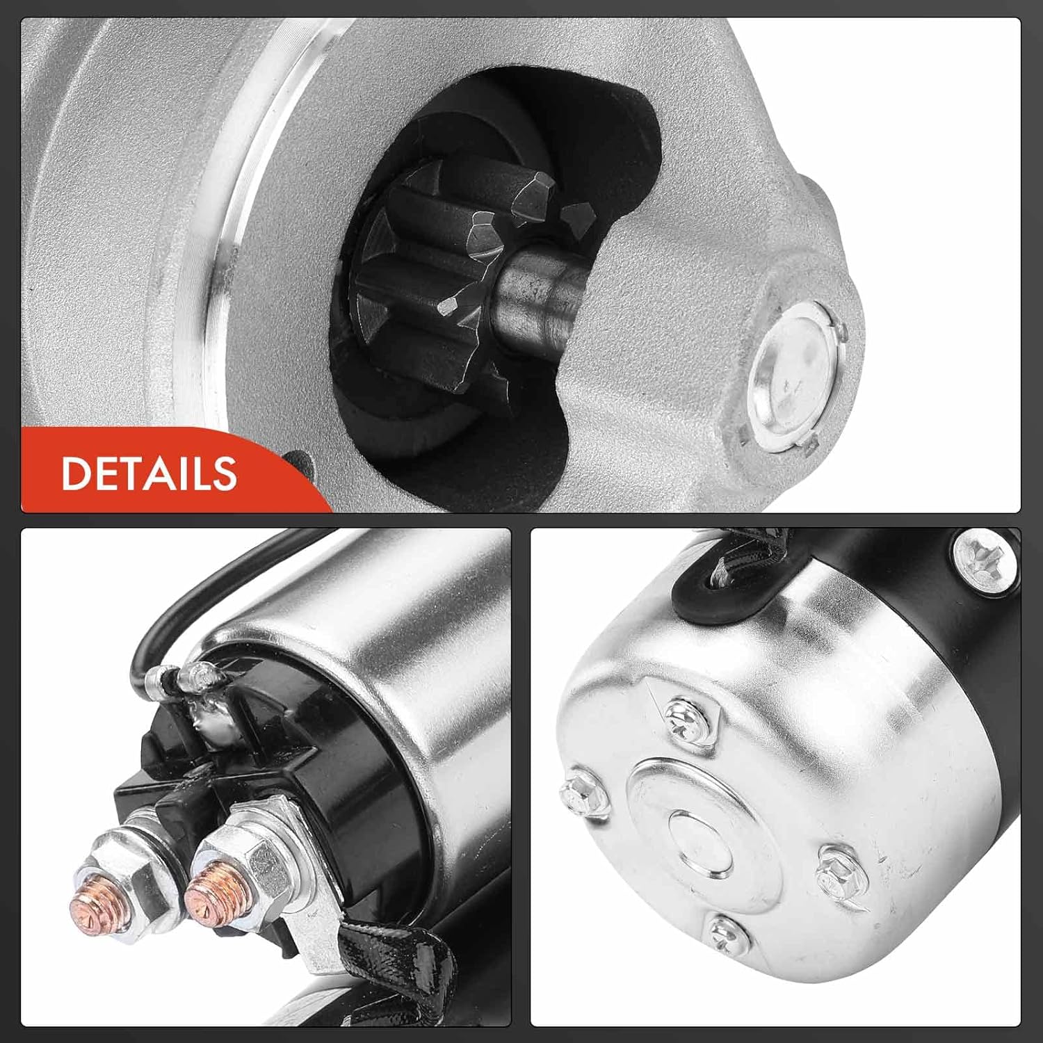 A-Premium Starter Motor Compatible with Nissan D21 1988-1994, Pickup 1995, Van 1987-1988, 2.4L, Manual Trans, 12V 0.85KW 8-Teeth Clockwise