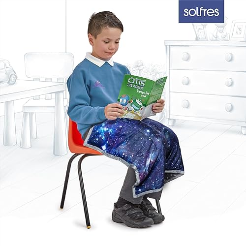 Miniatura 4 de Solfres Manta pequeña con peso de 5 libras para niños y adolescentes, 20 x 23 pulgadas, para terapia del sueño, tamaño de viaje con cuentas de