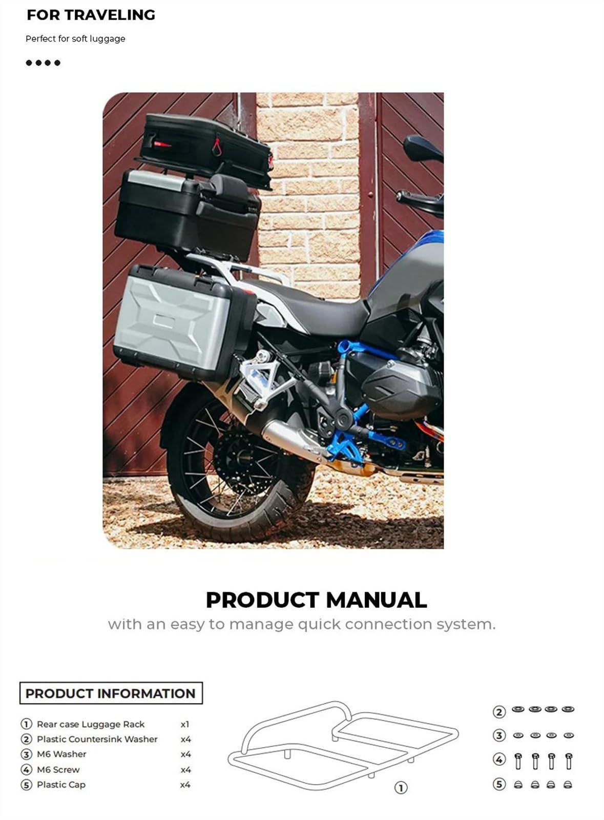 Rails De Bagages pour BMW Vario Case pour R1200 1250 GS F850GS F750GS R1200GS R1250GS LC ADV Adventure Porte-Bagages Cases