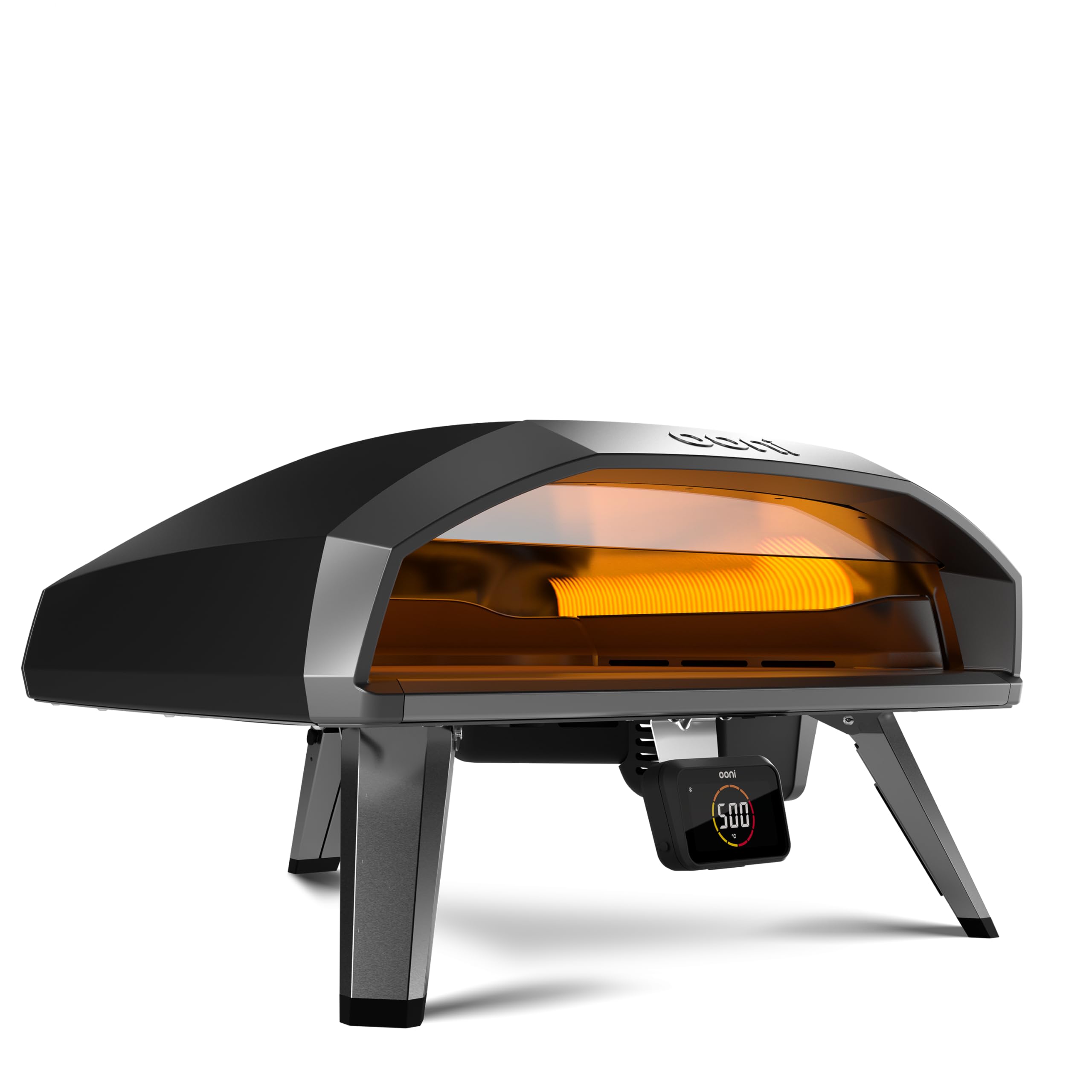 Ooni Koda 2 Pro – Four à Pizza à Gaz 18" – Noir Fonte – 2 Zones de Cuisson – Pizza Napolitaine en 60s – Four Extérieur Haute Performance - (37mbar Propane FR)