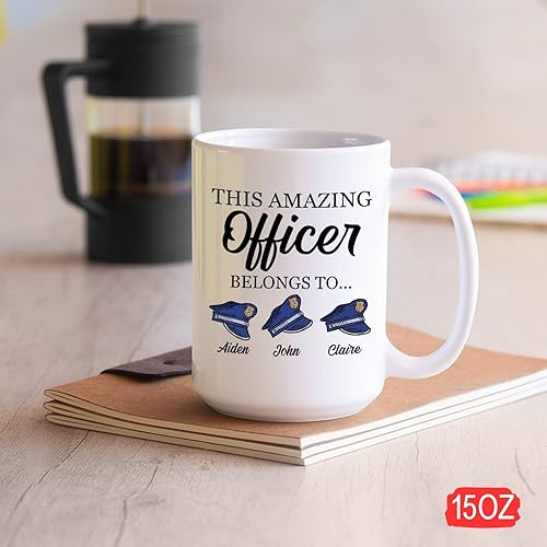 Miniatura 121 de Taza de café personalizada con texto en inglés "The One Where Becomes a Cop", taza de café blanca de 11 onzas, 15 onzas Taza blanca Becomes A