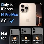 JETech Matte Screen Protector for iPhone 16 Pro Max 6.9-Inch, Anti-Glare 9H Tempered Glass Film, Anti-Fingerprint, Smooth Touch, Easy Installation, Case-Friendly, 2-Pack
