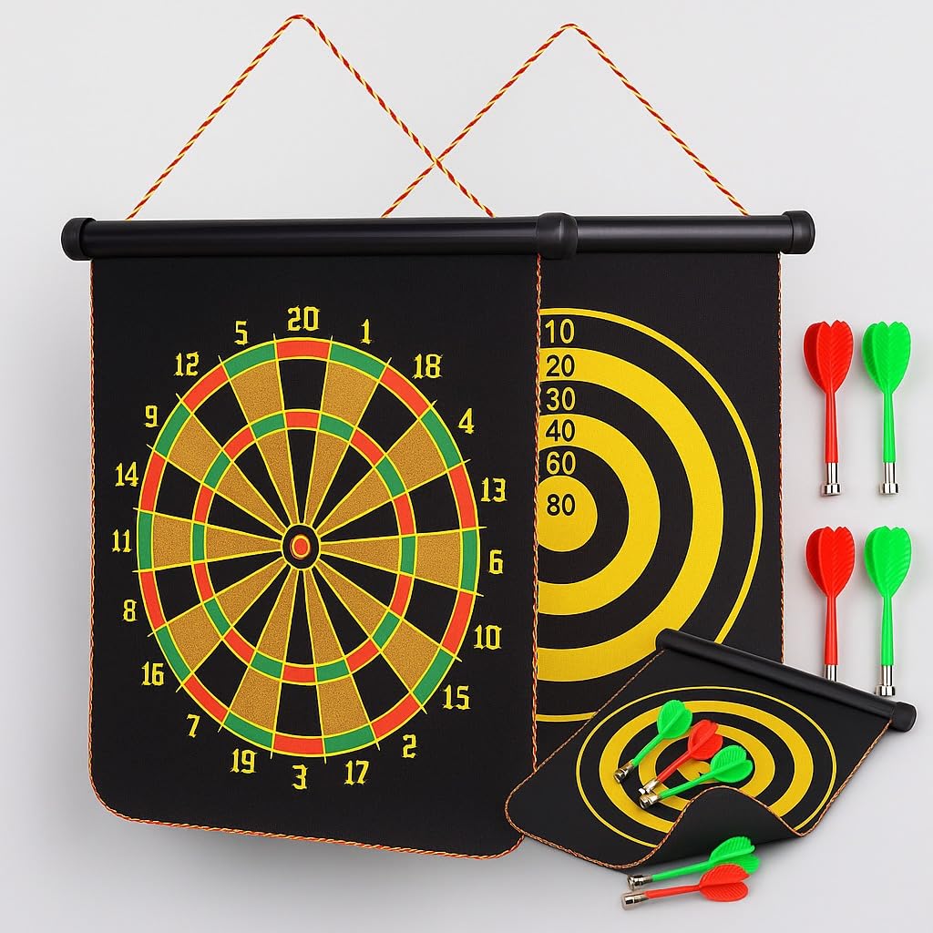 Toy Imagine 14 Inch Magnetic Dart Board Game – Double Sided Dartboard with Safe Magnetic Darts, Indoor Outdoor Family & Office Game for Boys & Girls, Fun Party Play, Diwali Gift-image-31