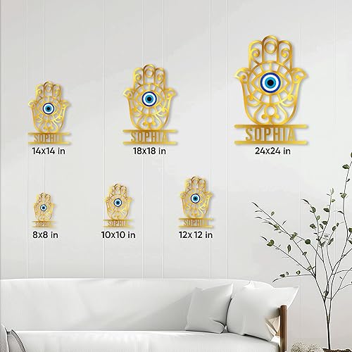 Miniatura 4 de Letrero de metal personalizado contra el mal de ojo, símbolo de protección personalizado, pared, valla, porche, patio, hogar, oficina, decoración