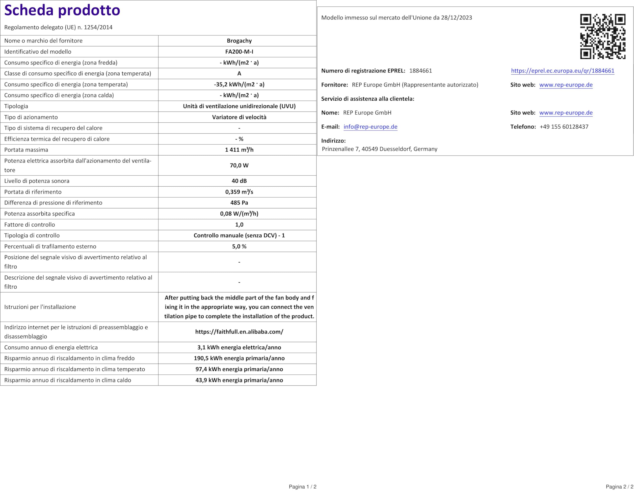 Regolatore Velocit&agrave; Per Motori Monofase - Per Cappuccie Aspiranti, 230V, 10A, IP54