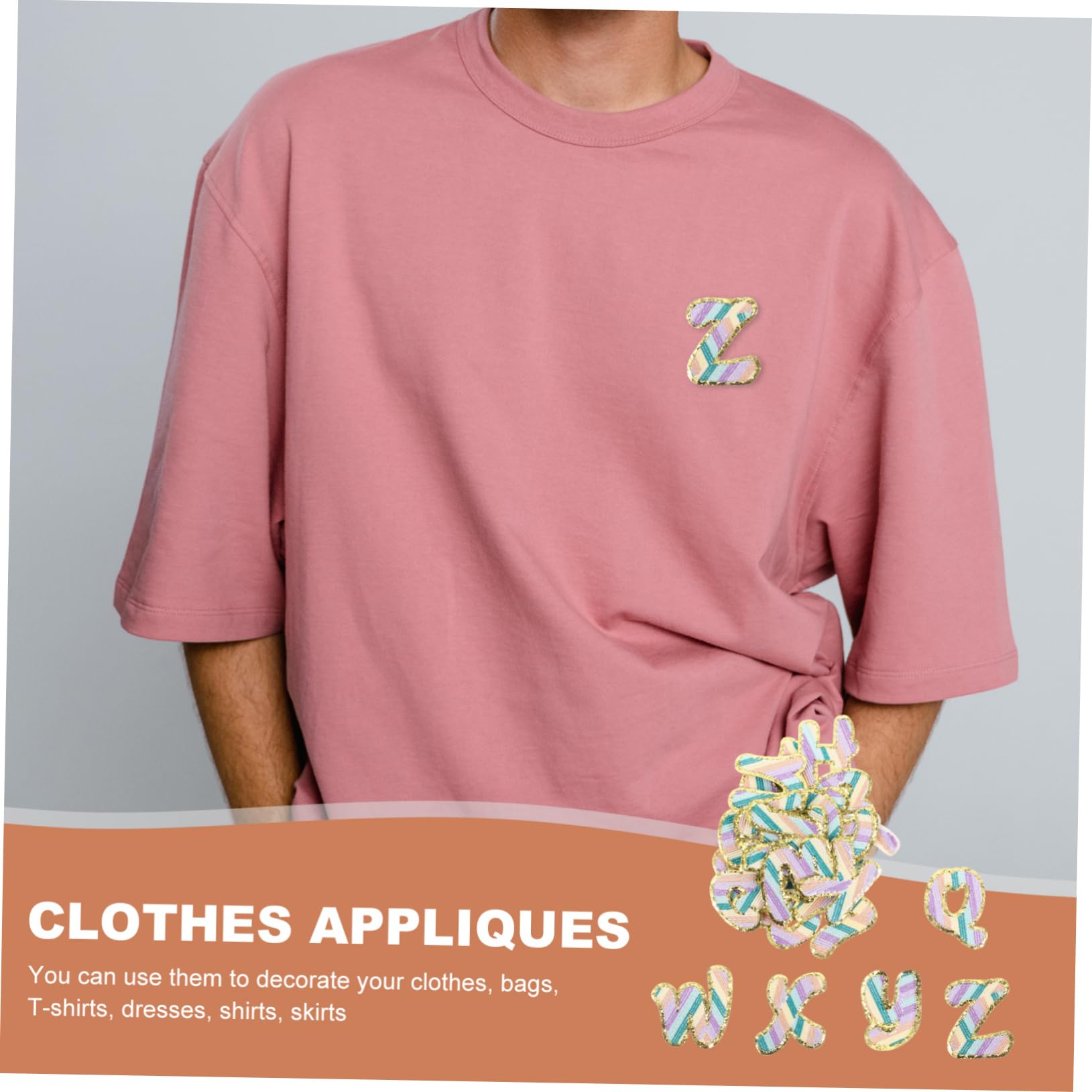 HOMSFOU 4 Set Toppe Adesive Ricamate Alfabeto Per Decorare Abbigliamento E Scarpe Per Fai Da Te E Riparazioni Colorate E Versatili Stimola La Creatività E 26 Pezzi*4