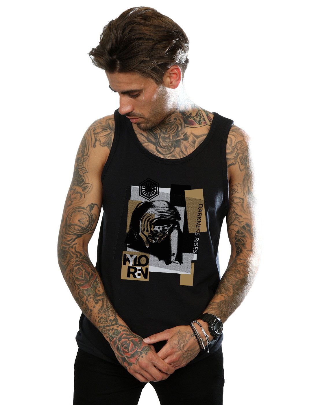 Star Wars Men's The Last Jedi Kylo Ren Patchwork Vest XX-Large Black