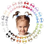 Baby Hair Ties Toddler hair bows 2 Inch Elastic Girls Rubber Hair Bands Small Hair Ties For Ponytail Holders Baby Girls Infants Hair Accessories 40 Pieces (Elegant)