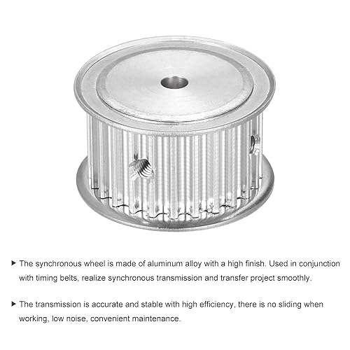Miniatura 4 de MECCANIXITY 5M - Polea de distribución síncrona de 25 dientes de 0.197in de paso de 0.197in de diámetro para correa, impresora 3D, CNC