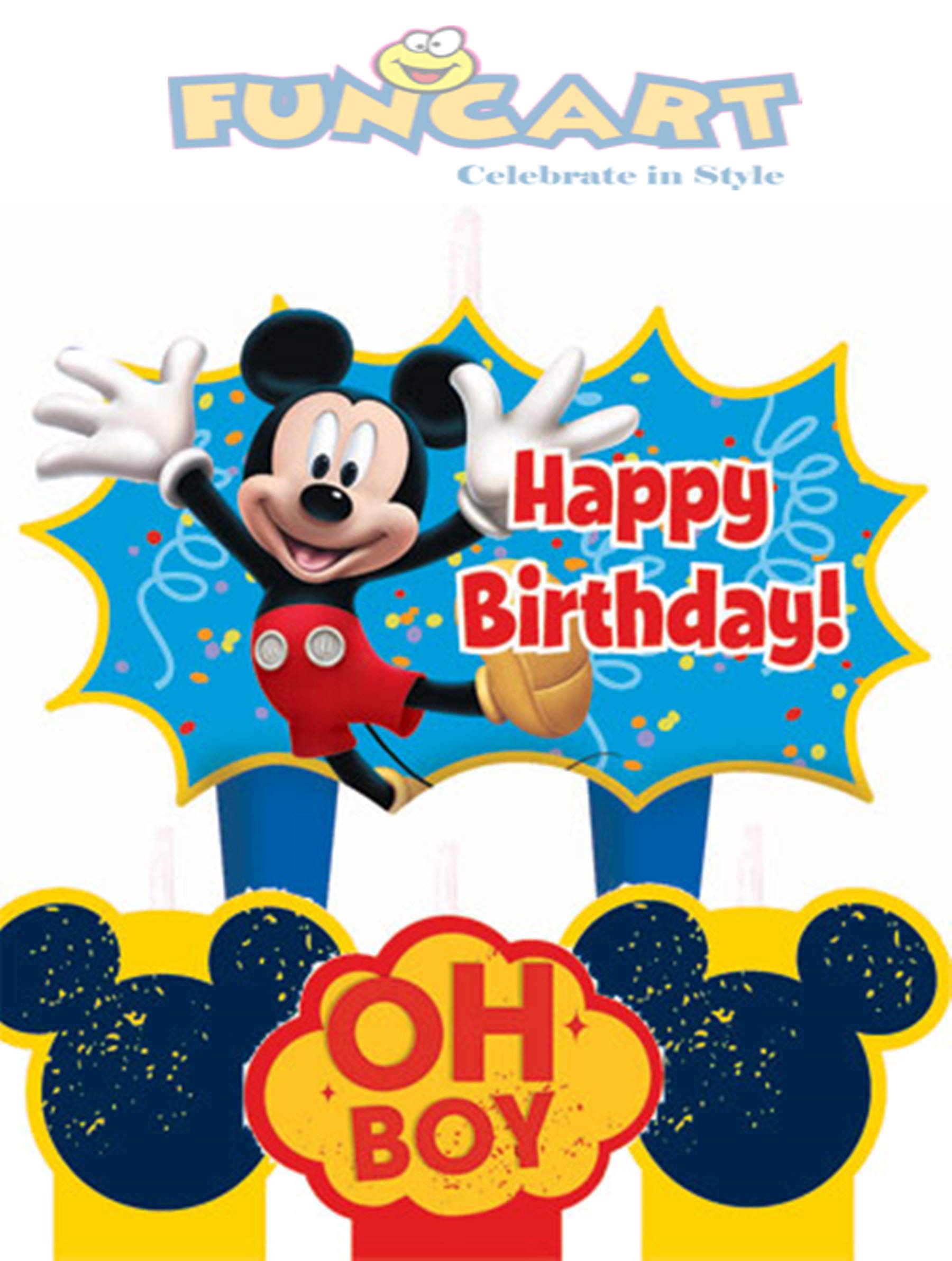 Mickey Mouse Happy Birthday Candle (4pcs/Pack)-image-26