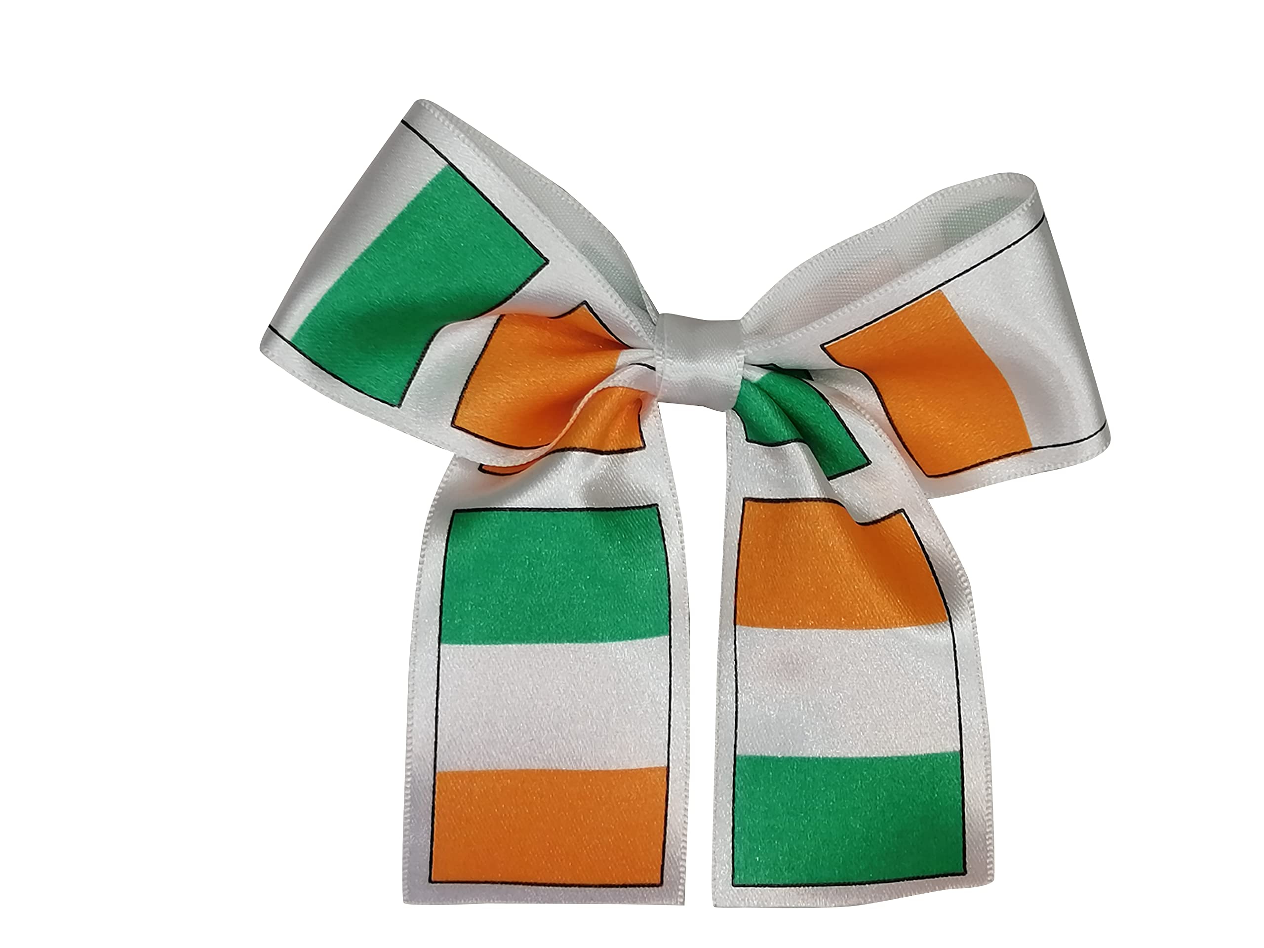 Pack Of 2 Hand-Made Ireland Irish National Flag Inspired Hair Clip Bow