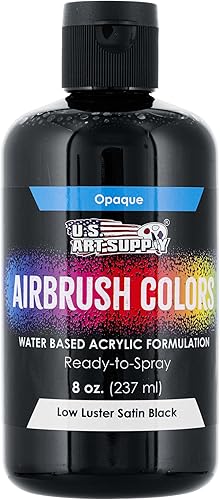 Miniatura 10 de US Art Supply Pintura acrílica opaca para aerógrafo de 8 onzas lista para rociar y también gran acrílico para verter arte