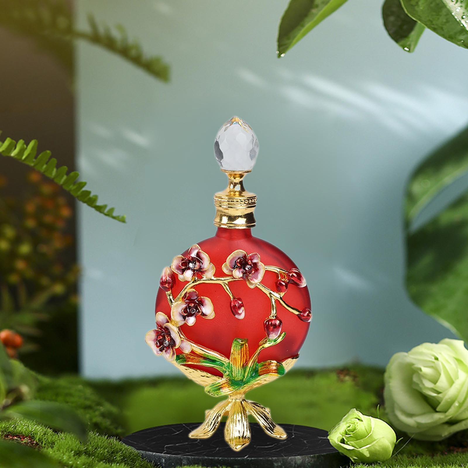 Amazon.co.jp: ヴィンテージガラス香水瓶 30ml 花柄装飾 レトロ Amazon.co.jp: ヴィンテージガラス香水瓶 30ml 花柄装飾 レトロ
