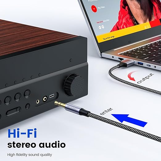 Adaptador de Audio USB a Jack 3.5mm MOSWAG Negro miniatura 6