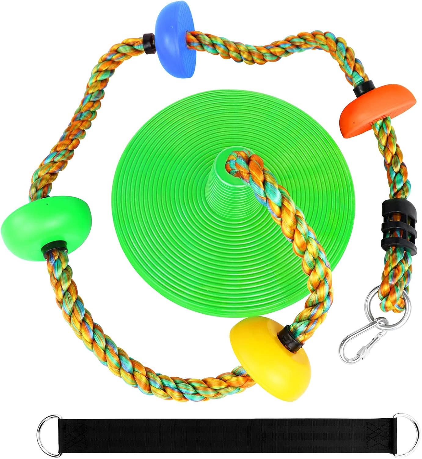 Climbing Rope with Platforms and Disc Swing Seat Set