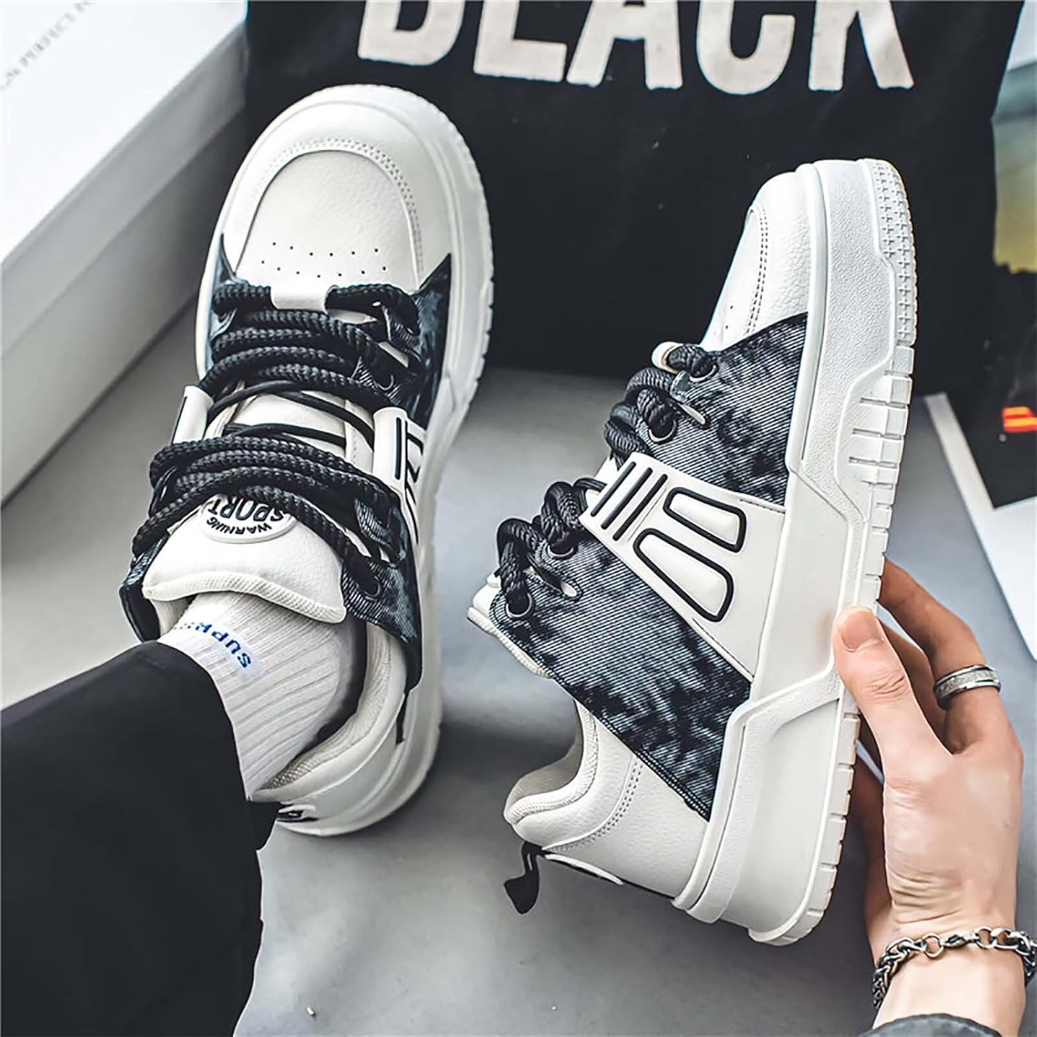 TERBOFIN Men's Skateboard Shoes Casual Athletic Sneakers Comfort Trendy Street Style