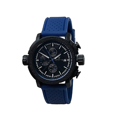 Skone 5145E-4 Chronograph Black Dial Resin Strap Wrist Watch / Casual Watch - For Mens