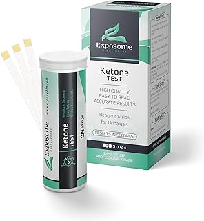 Exposome BioSciences Ketone Test Strips: (100 Pack). High Accuracy Rapid Tests. Statistically Significant Test Results. Ov...