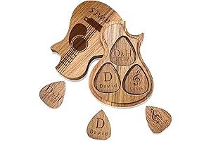 Jeclist: Wooden Guitar Pick with Personalized Case