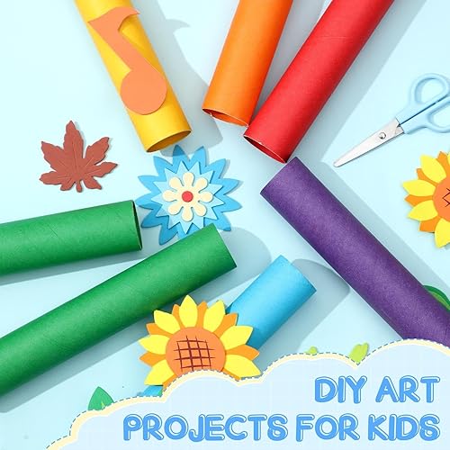 Miniatura 5 de Henoyso Paquete de 36 tubos de cartón para manualidades de 1.77 x 10 pulgadas, rollos vacíos de papel higiénico, tubos redondos gruesos de cartón