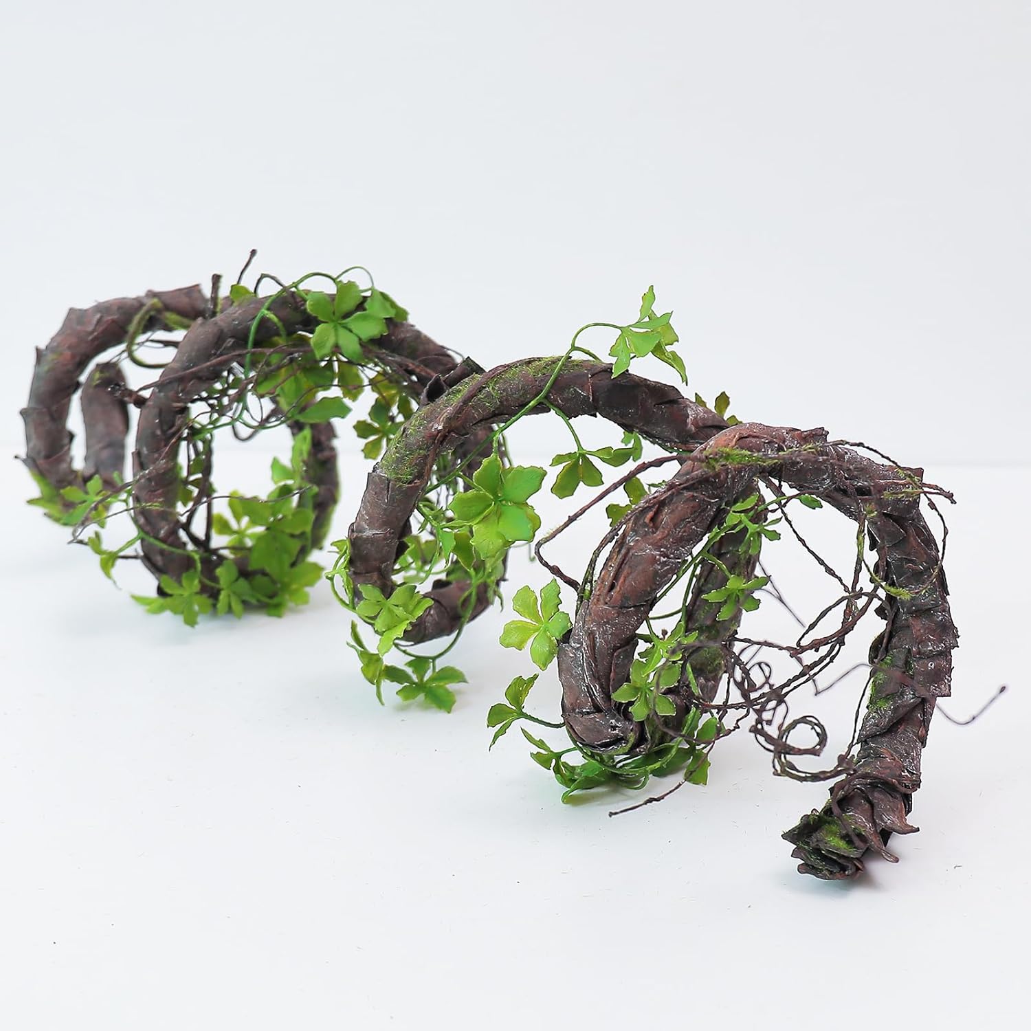 71inch Artificial Posable Tree Branches Hanging Bendable Moss Greenery Garland Faux Tree Vines Twigs Ivy Leaves for Reptiles Climb Outdoor Halloween Canopy Wedding Home Wall Porch Mantel Decoration - Image 6