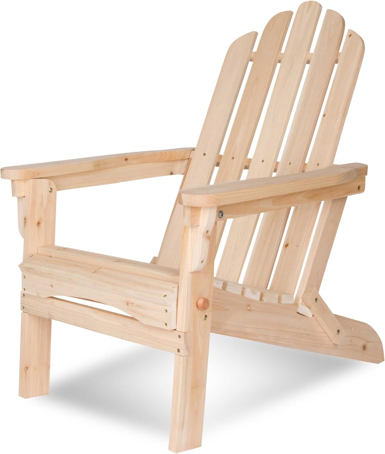 Shine Company Marina Adirondack Chair, Back & Seat Pre-Assembled, Natural