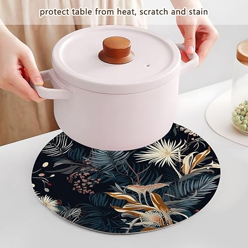 Miniatura 5 de Plants Flowers White Green Kitchen Hot Pads High Heat Trivet for Hot Pots and Pans Heat Resistant Hotpads for Bowl Farmhouse Kitchen Decor Kitchen