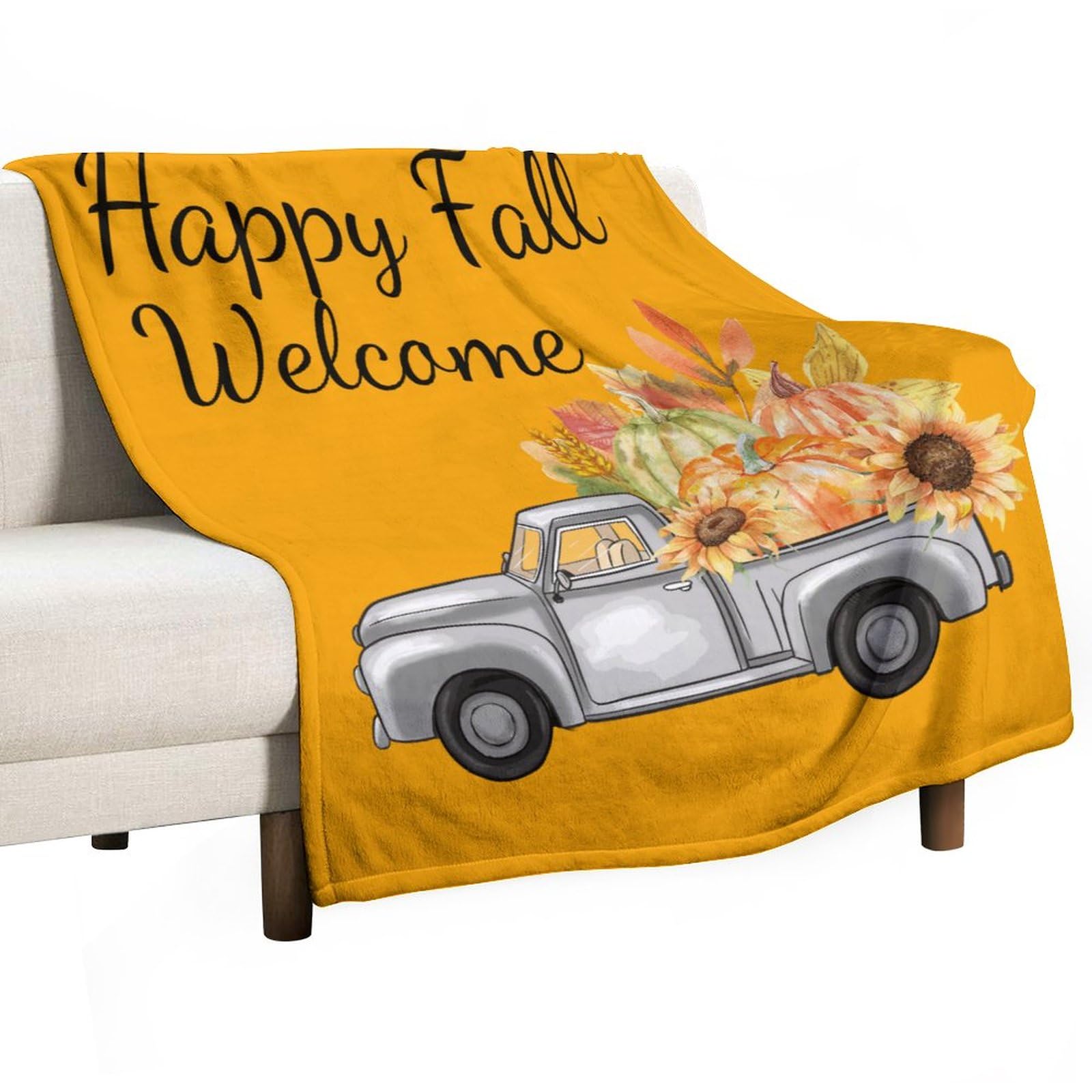 Couverture douce et pelucheuse en polaire Happy Fall pour lit de bébé et enfant 102x127 cm