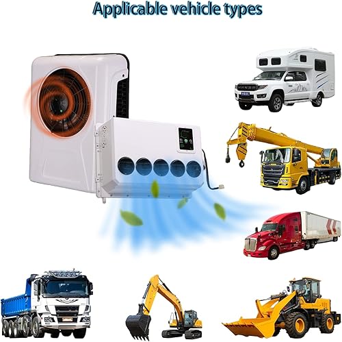 Miniatura 6 de Acondicionador de aire universal 24v, aire acondicionado de rvcamión acondicionador de aire para furgonetas vehículos agrícolas excavadoras camión