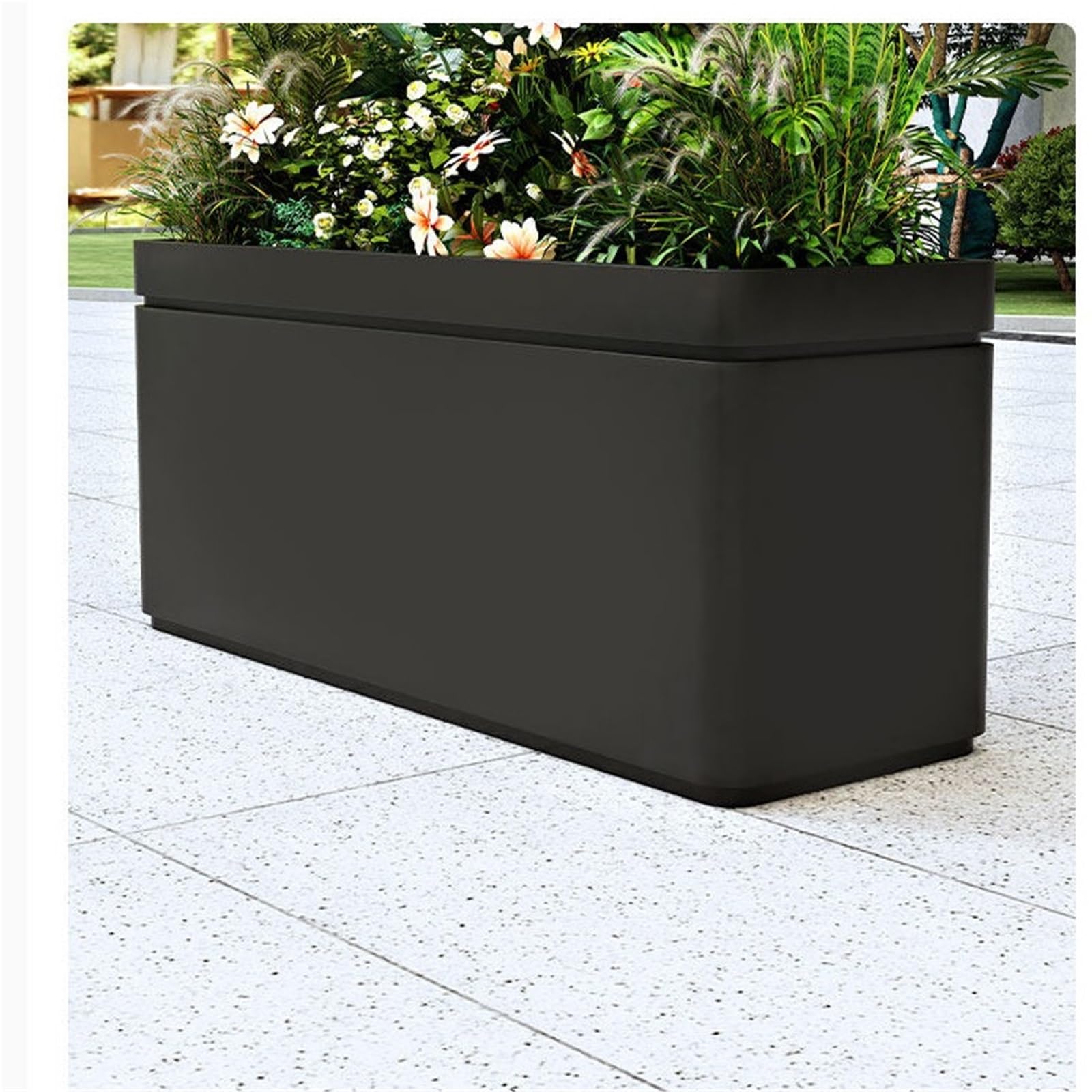 jardineras de jardín Valla de partición Cama Flores Jardín Caja Cultivo Macetero Contenedor | Aplicable a varios escenarios(Medio)